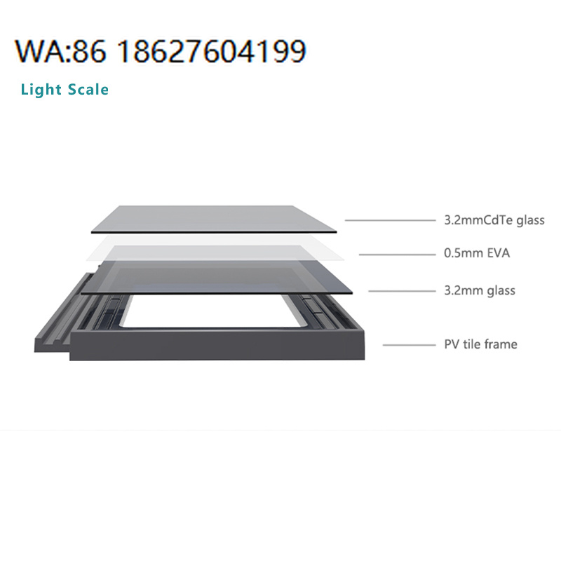 Renewable Energy Technology - Leichte Photovoltaik-Dachziegel Photovoltaik-Schindel BIPV-Heimgütesystem CdTe-Technologie 18W